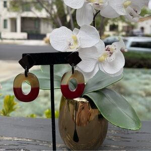 Buffalo horn lacquer Earrings